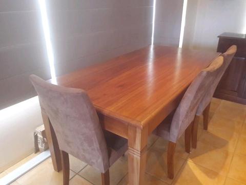 Solid timber dining table