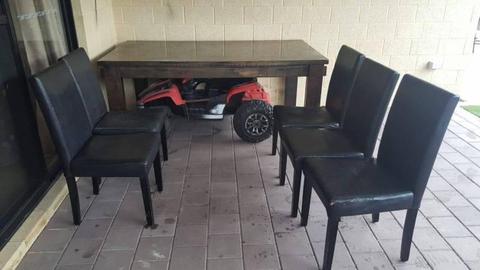 Dining Set/Easy Chairs/Bar Stools/Free Standing Cupboard