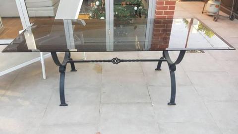 Wrought Iron glass table