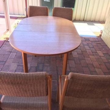 dining table and 4 chairs