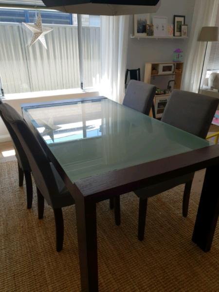 Dining room table and chairs