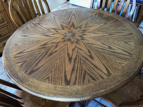 5 piece timber dining table