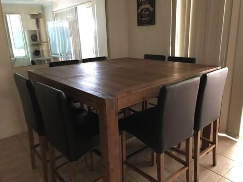 Silverwood 9 piece bar table dining suite