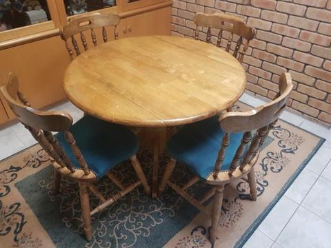 Dining table and barstools
