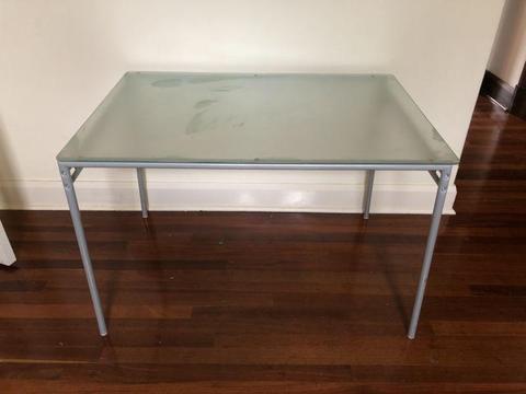IKEA glass table