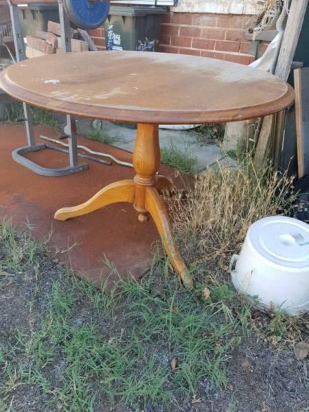 Round Timber Dining Table (suits 4 seats)