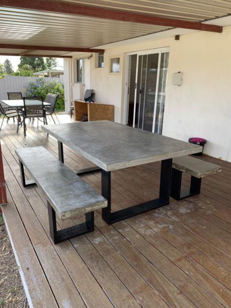 Custom made cement tables