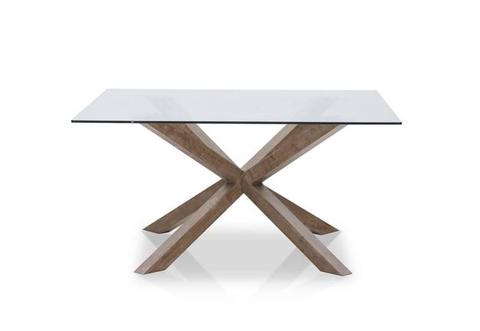 Promenade Square Glass Top Dining Table