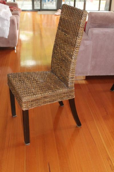 CANE DINING CHAIRS X 8