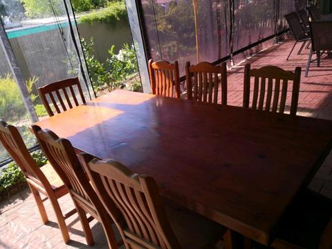 Rustic 8 seater dining table