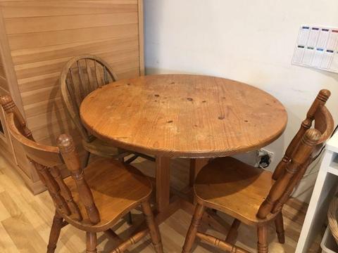Round table and chairs