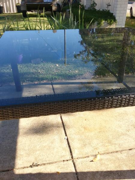Out door glass table