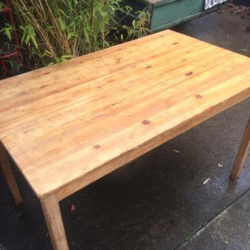 Light wood table 121 wide