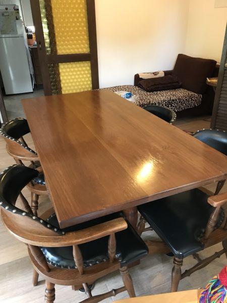 Original F FALLSHAW AND SONS TABLE AND CHAIRS