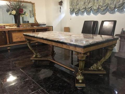 Antique solid marble table