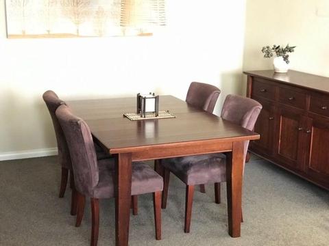 Dining table buffet chairs