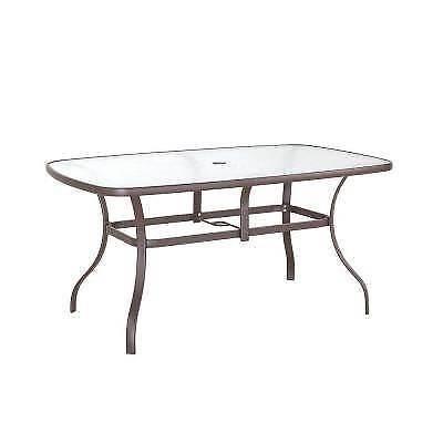 Outdoor Glass Top 6 Seater Table