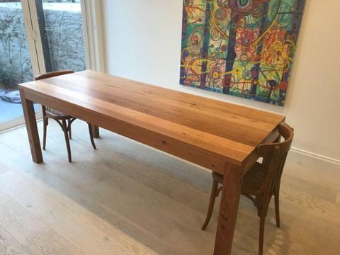 Recycled timber dining table