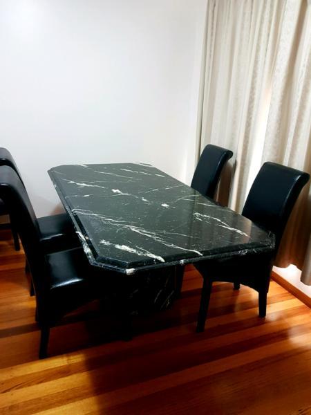 Solid italian marble dining table