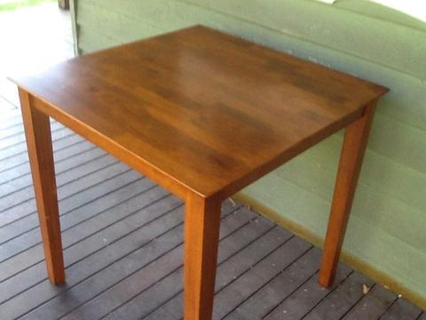 Small wooden dining table
