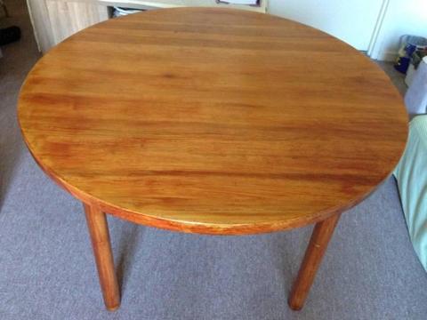 Round Table. Brown. Solid Wood. Special Price:$300