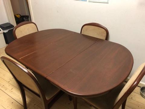 Parker dining table and 4 chairs $200 negotiable