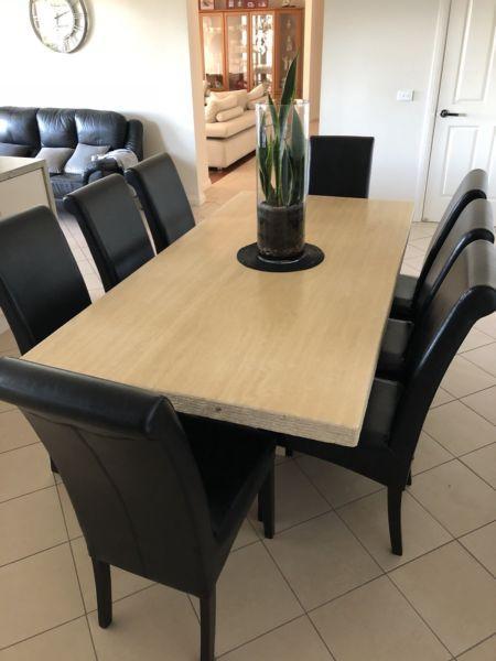 TRAVERTINE DINING TABLE Indoor or Outdoor