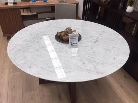 Modani Soffio Carrara Marble 6-Seater Dining Table - RRP $2,900