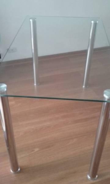 Glass Dining Table, Excellent Condition Measures 120 cm x 75 cm