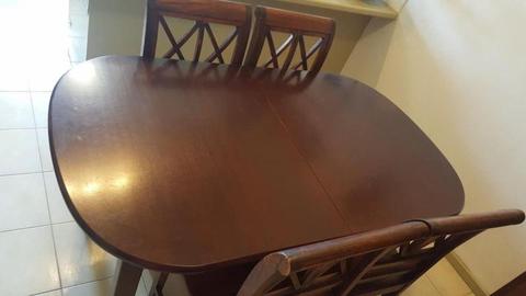 $195 Extendable Dark Wood Oval Dining Table Excellent Condition