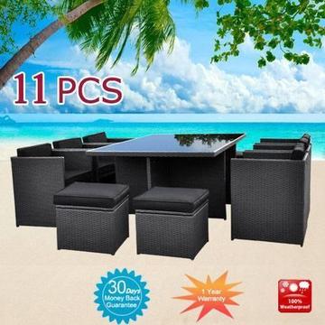 Clearance -Outdoor Garden Furniture Set Wicker Dining Table