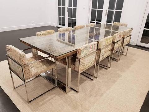 Globe West Mystique Dining Table with 10 chairs