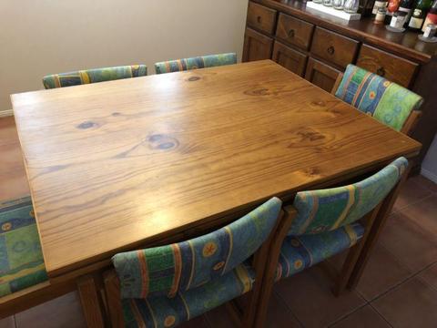 Pine 6-seater Dining Suite (with extension piece)