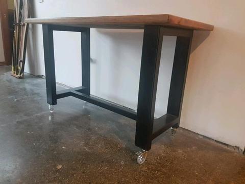 Hardwood island bar table