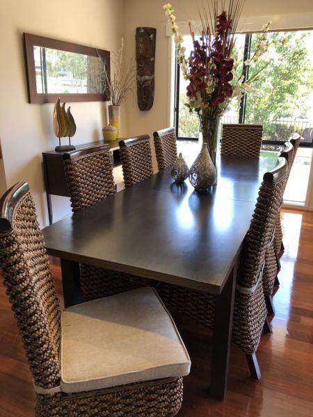 Stylish Balinese Dining table and chairs