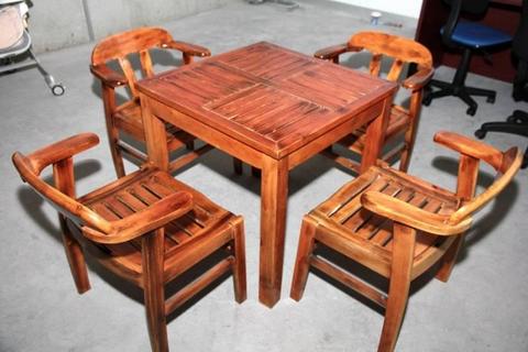 Outdoor Solid Wood Table and Chairs