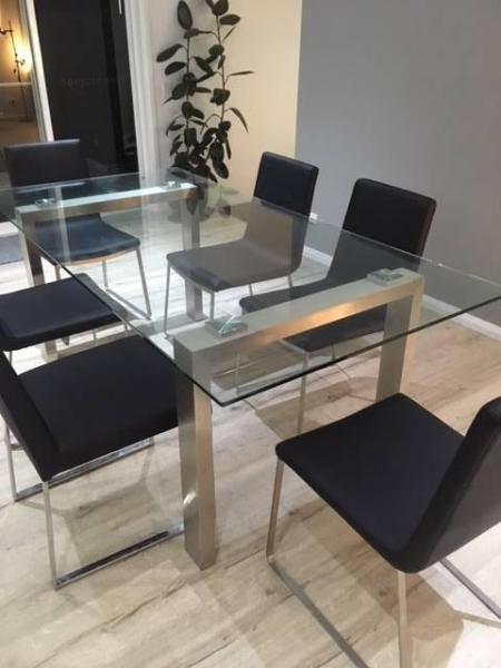 Glass table and chairs