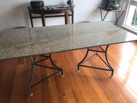 as new condition granite dining table