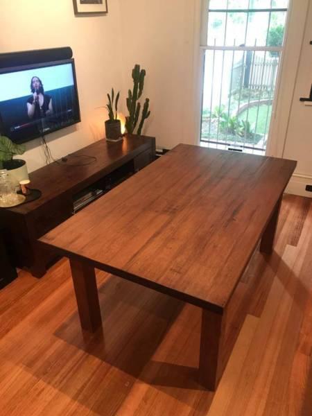 Solid Hardwood Timber Dining Table RRP $2400