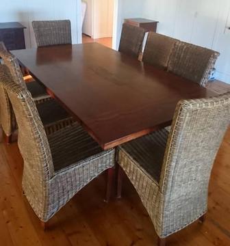 Solid jarrah dining table in very good condition