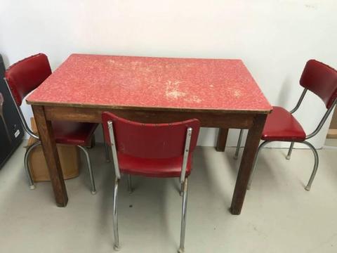 Retro Table and 3 Chairs