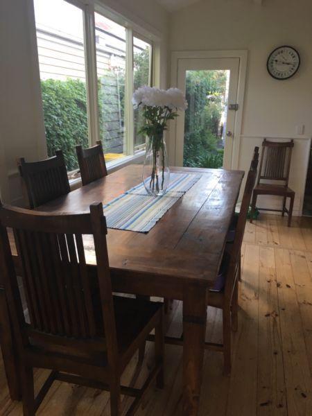 Wooden dining table 6 seater