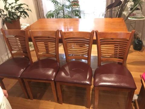 Table with chairs for sale