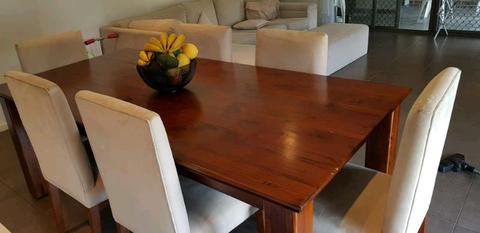 Dining table and 6 x chairs