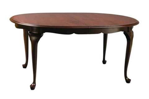 Solid Mahogany Traditional Queen Anne Style Dining Table