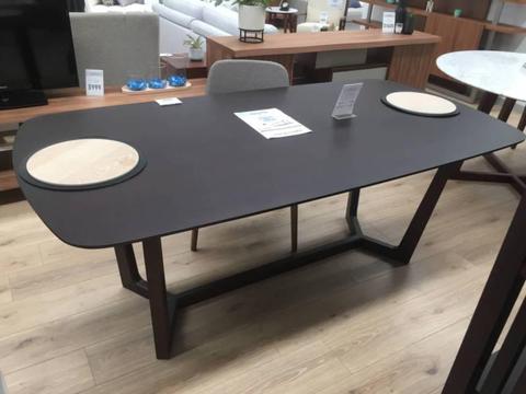 Gina Black Walnut 6-Seater Dining Table - RRP $7,465