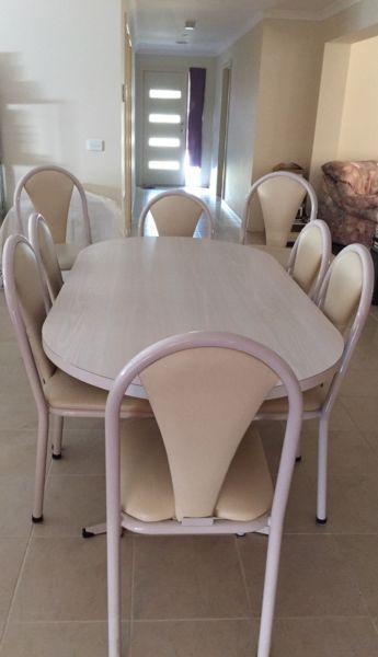 Dining suite Table plus 6 Chairs plus 2 stools to match