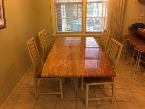 dining table travertine marble