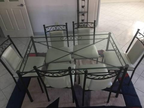 Glasstop Dining Table & Chairs