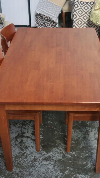 Timber Dining Table & 4 Chairs